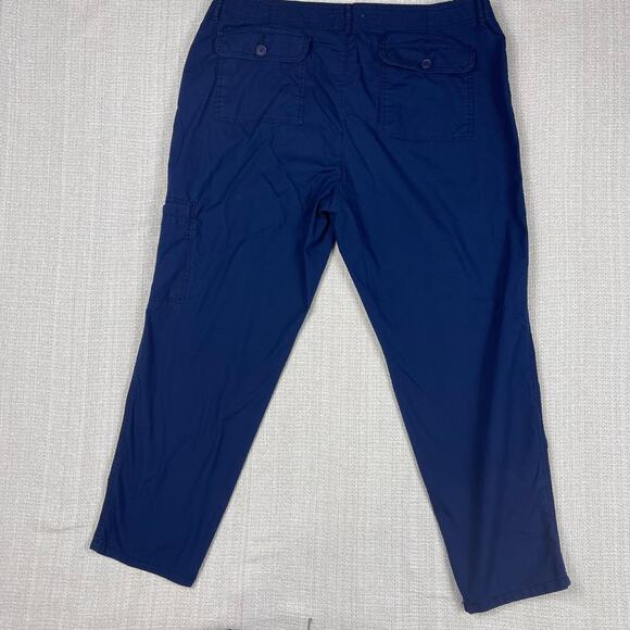 Liz Claiborne Cropped Pants Women's 14 Navy Blue Stretch Comfy - Picture 5 of 8